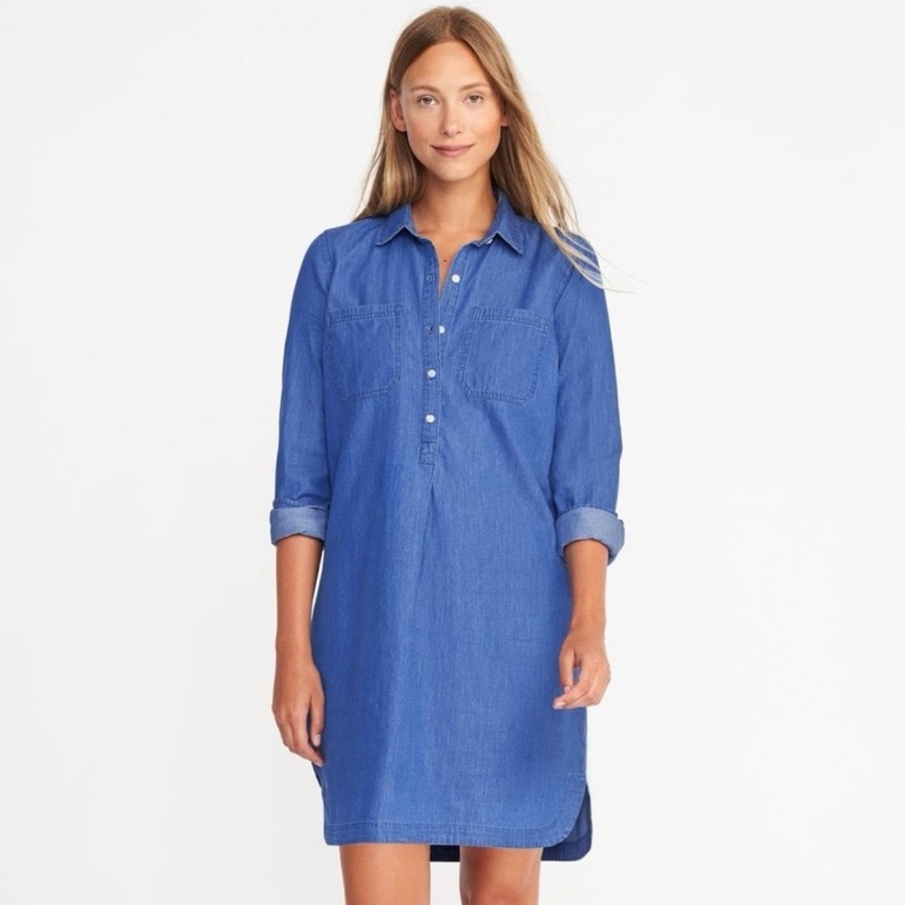 Old Navy Chambray Shirt Dress size small